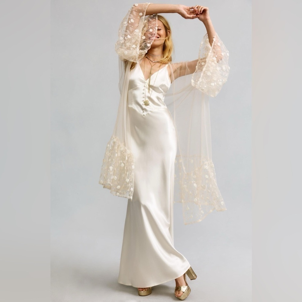Zara Heart Bodycon Mini Dress Tulle Kimono Set Extra Large